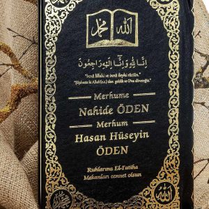 İsim Baskılı Ciltli Yasin Kitabı - Siyah - Çanta Boy - 128 SAYFA